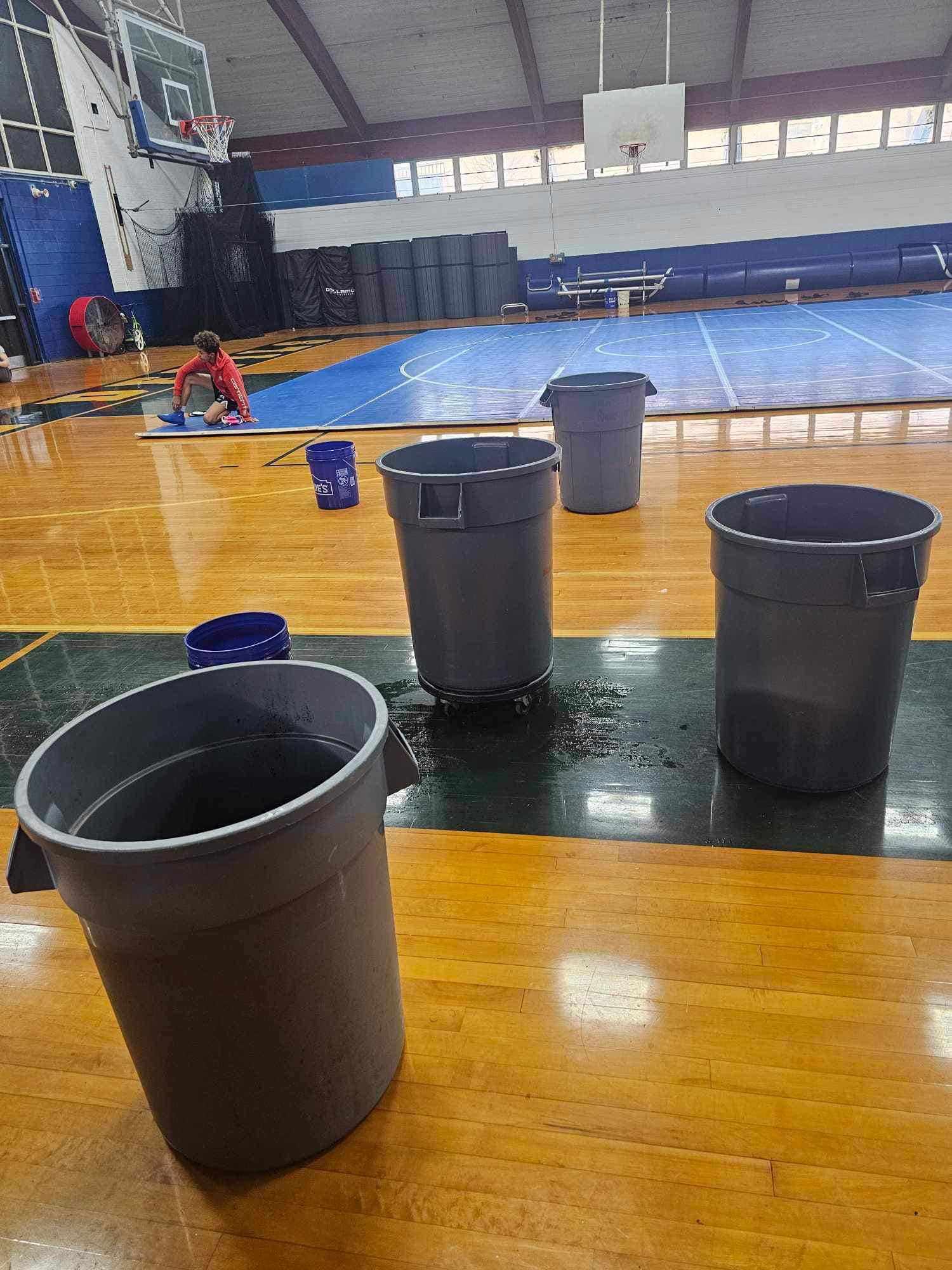 Rainy Day Trash Cans